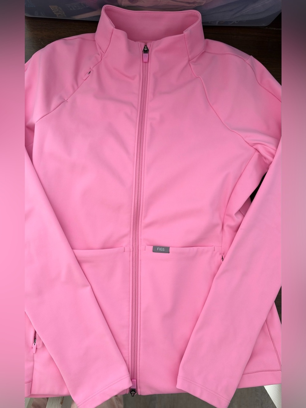 Figs Sunrise Pink Scrub Jacket